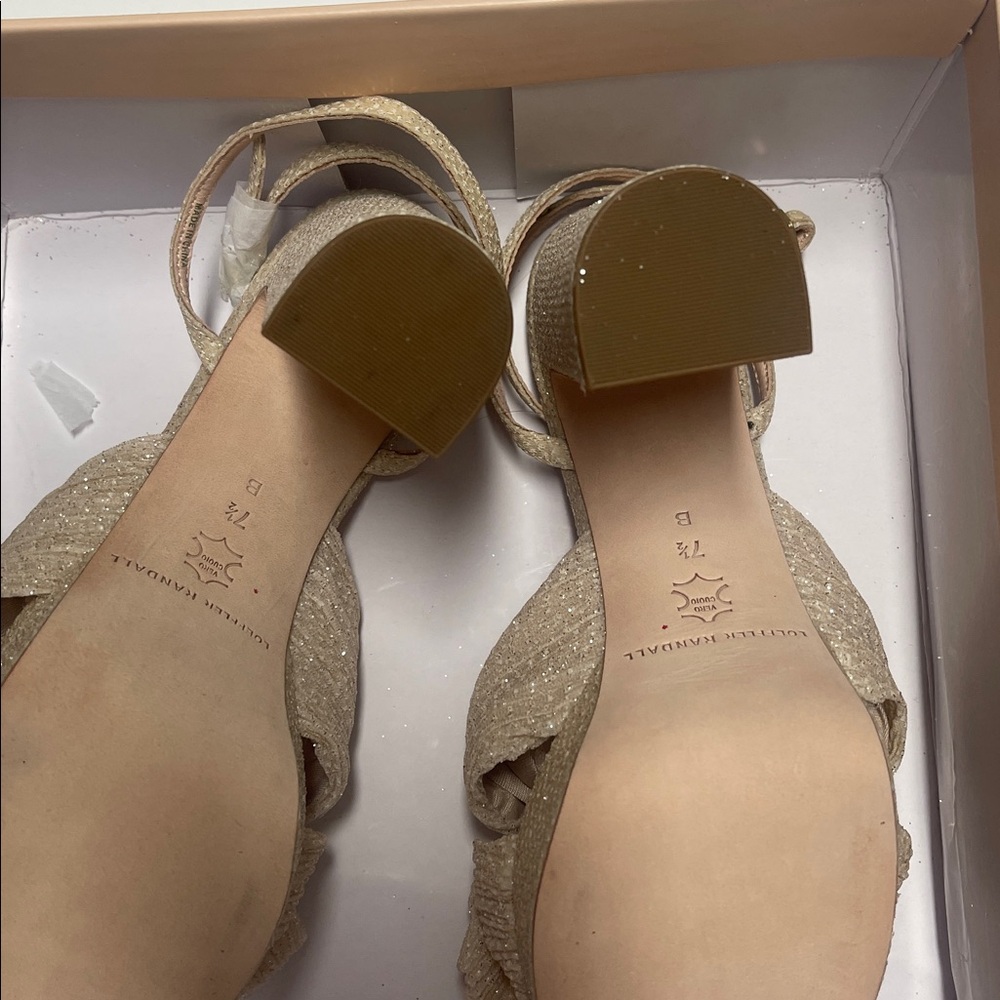 LOEFFLER RANDALL
NATALIA PLEATED PLATFORM SANDAL - CHAMPAGNE - Picture 8 of 9